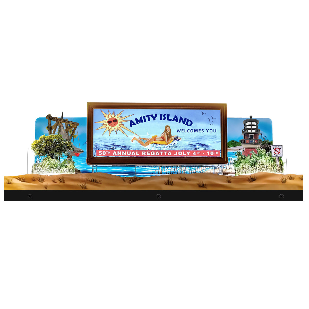 Jaws Topper 3D Acrylic LED Topper, For  Pinball Mahine, Pinball Topper