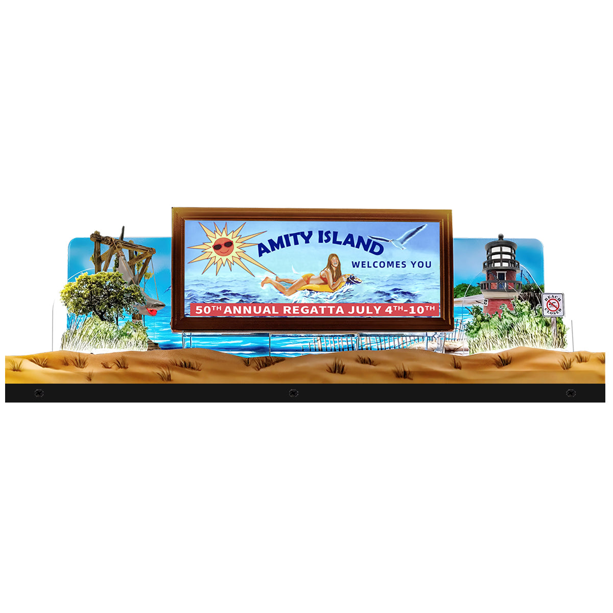 Jaws Topper 3D Acrylic LED Topper, For  Pinball Mahine, Pinball Topper