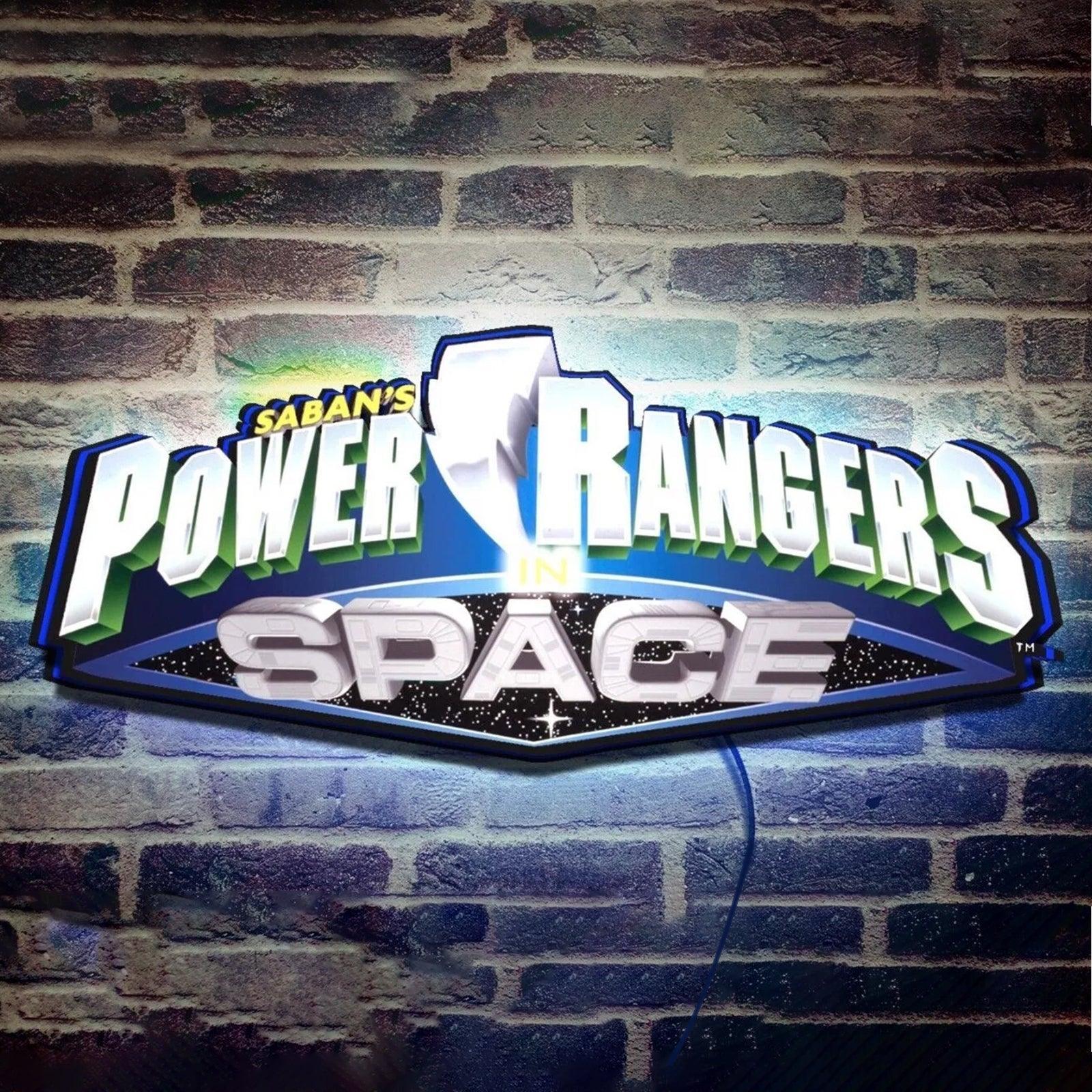 Mighty Morphin Power Rangers 3D Printed LED Lightbox Sign Wall Art ...