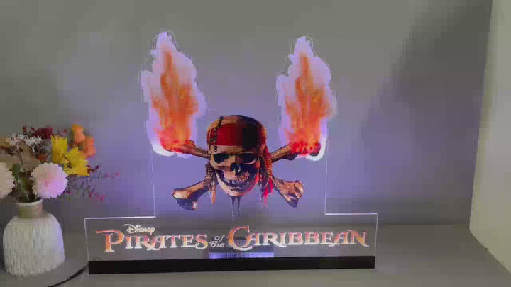 Pirates of the Caribbean Pinball Topper Acrylic RGB LED Topper, For Jersey Jack JJP Pinball Machine