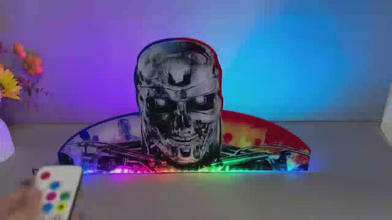 Arcade1Up's Terminator 2 Pinball Acrylic LED Topper, for Pinball Machine, Pinball Topper