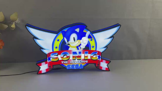 Sonic The Hedgehog Genesis 30th Anniversary 4" 3D Printed LED Lightbox Game Lightbox