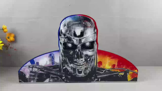 Arcade1Up's Terminator 2 Pinball Acrylic LED Topper, for Pinball Machine, Pinball Topper