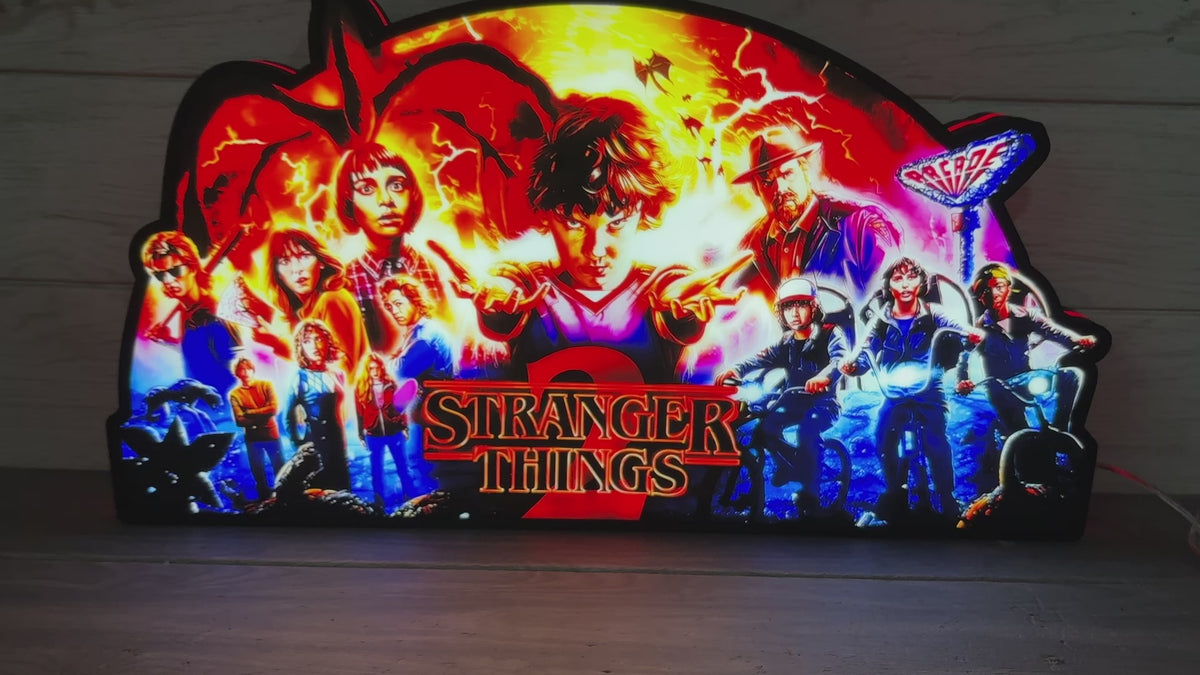 Stranger Things Pinball Topper LED Lightbox USB plug Dimmer, Pinball A ...