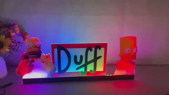 The SImpsons Duff Topper 3D Acrylic LED Topper, for Data East Pinball Machine, Pinball Topper