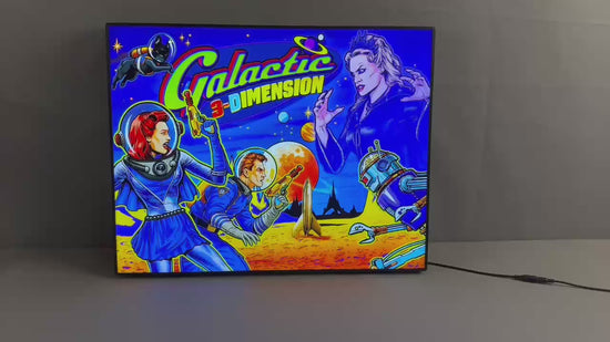 Galactic Tank Force Pinball Topper Custom 3D LED Lightbox, Pinball Arcade Decor, Perfect for Game Room or Pinball Machine