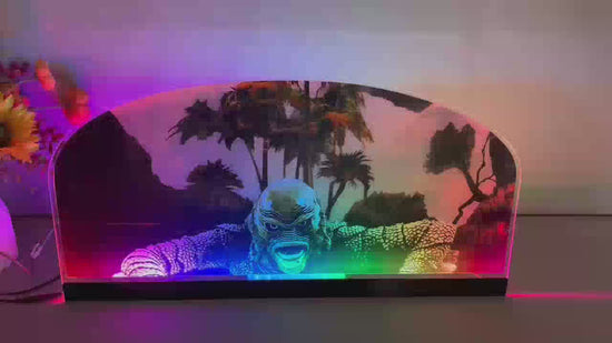 Creature from the black lagoon Topper 3D Acrylic LED Topper, For Bally Pinball Mahine, Pinball Topper
