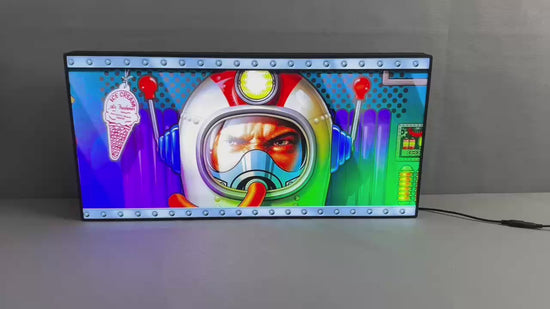 Galactic Tank Force Pinball Topper Custom 3D LED Lightbox, Pinball Arcade Decor, Perfect for Game Room or Pinball Machine