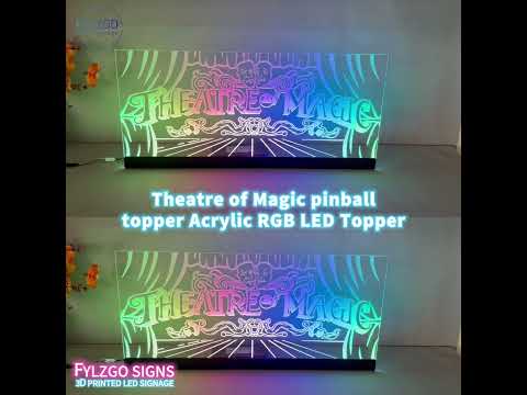 Theatre of Magic pinball topper Acrylic RGB LED Topper, for Pinball Machine, Pinball Topper