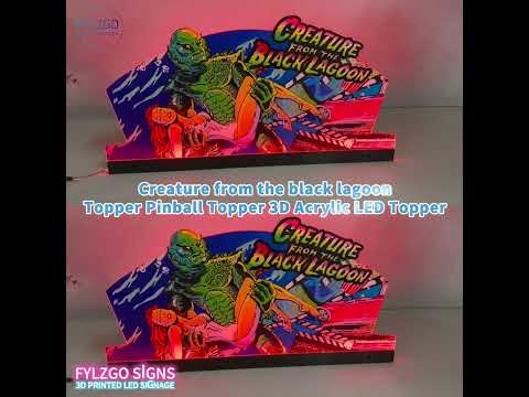 Creature from the black lagoon Topper Pinball Topper 3D Acrylic LED Topper, For Bally Pinball Machine