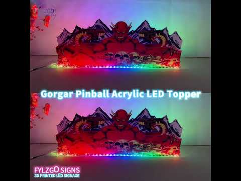 Gorgar Pinball Acrylic LED Topper, for Pinball Machine, Pinball Topper