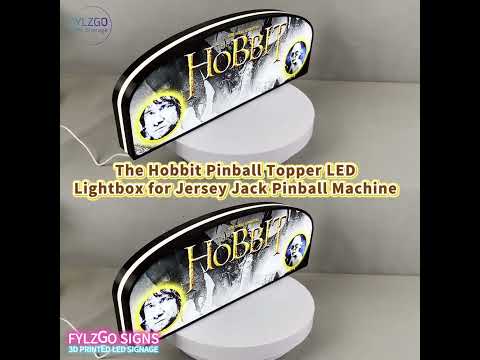 Le Hobbit Pinball Topper LED Lightbox pour le flipper Jersey Jack, caisson lumineux imprimé en 3D pour une expérience de jeu inoubliable 