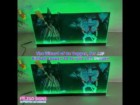 The Wizard of Oz Topper, Pinball topper 3D Acrylic LED Topper, for Jersey Jack Pinball Machine, Pinball Topper