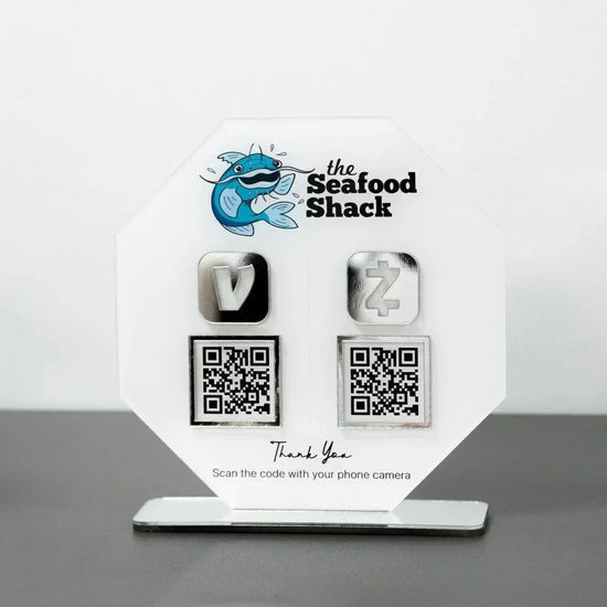 Mini qr code sign, QR Code Sign Social Media, QR Code Display Sign ...