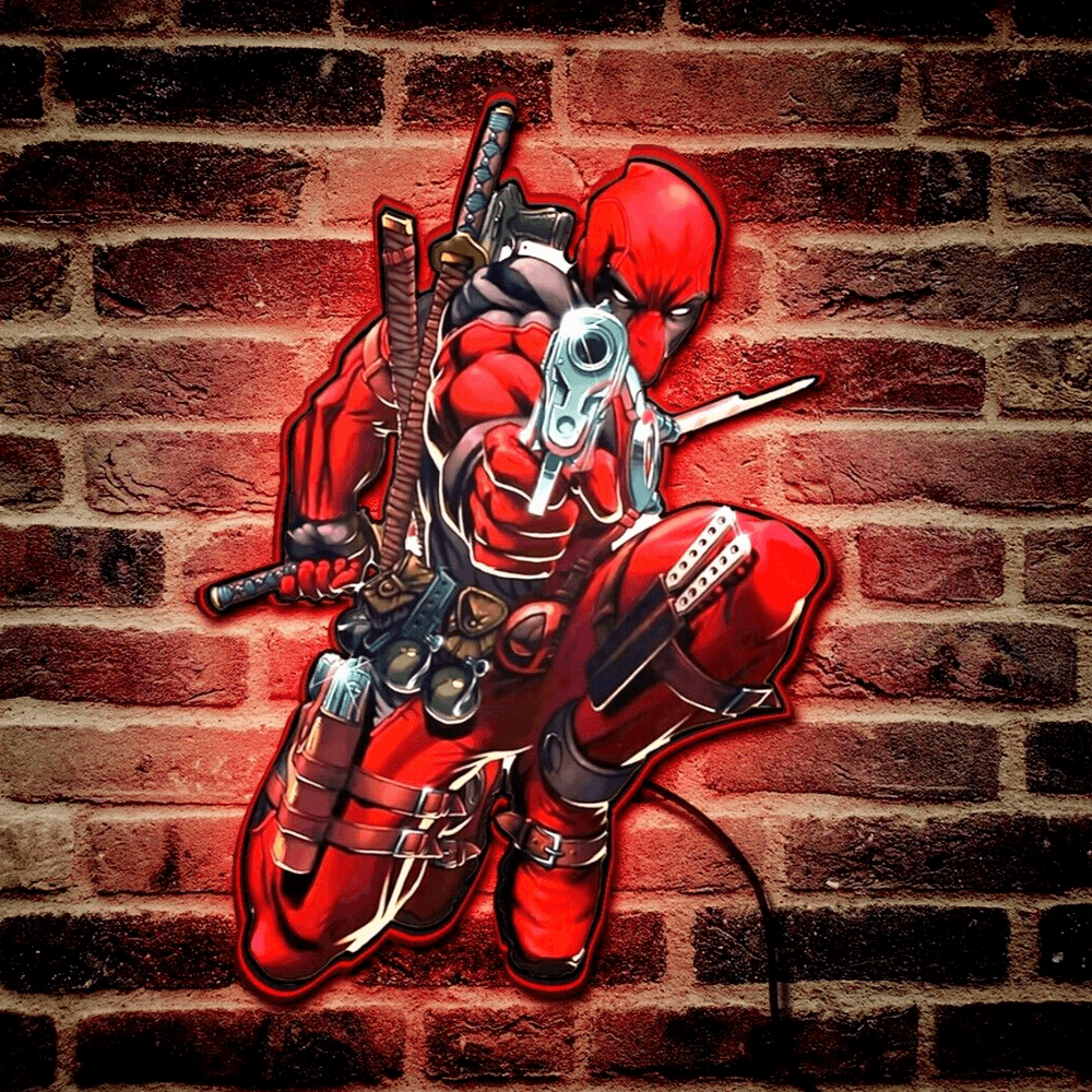 Custom Deadpool Design LED Lightbox Illuminate Your Space with Awesome ...