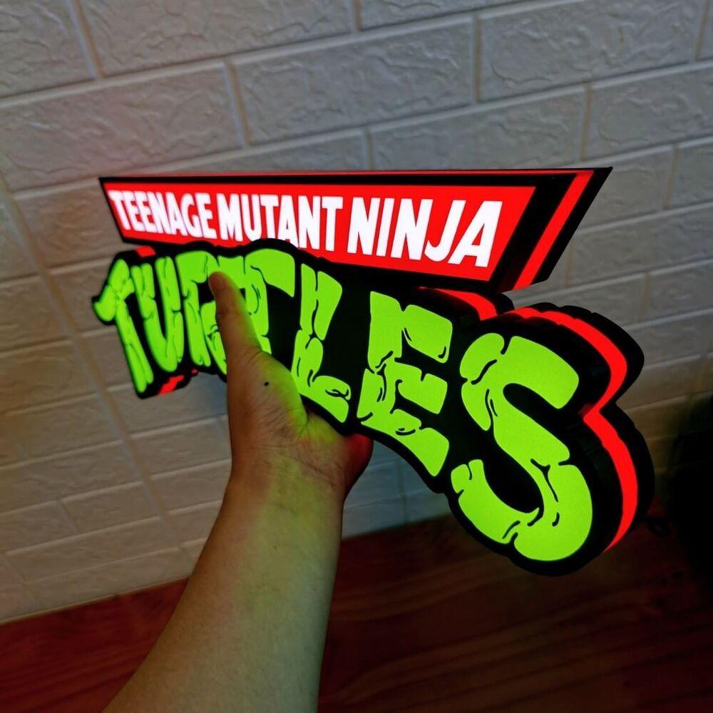 Shellabration Tmnt Sign (TMNT) Teenage Mutant Ninja Turtle led sign 3D light box Fully Dimmable ...