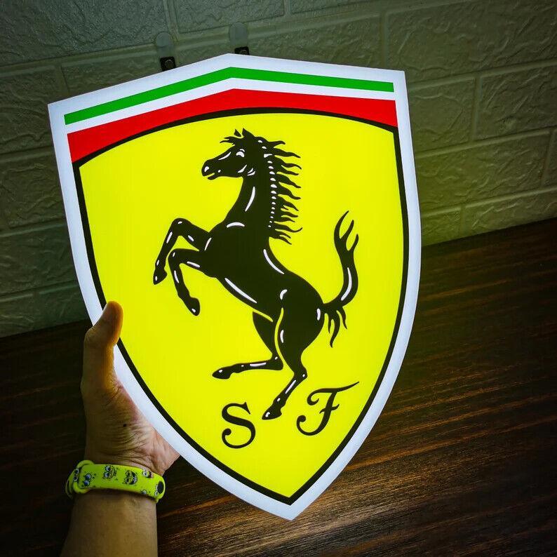 Ferrari Badge LED Lamp Perfect for Car Enthusiasts and Collectors ...