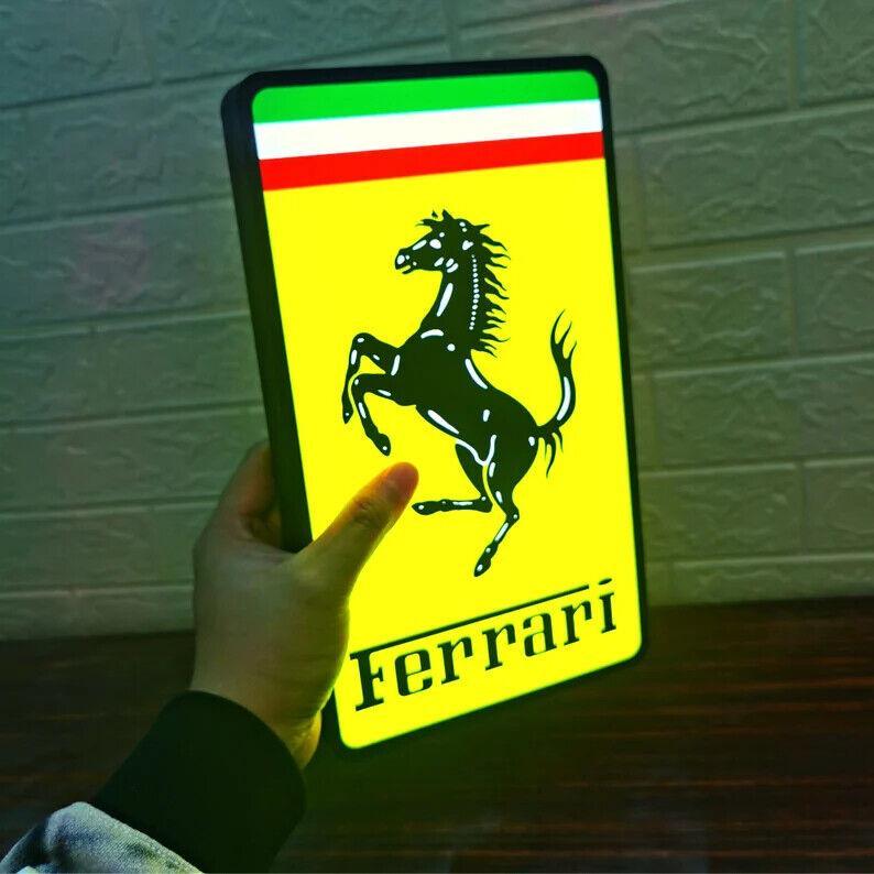 Ferrari Badge LED Lamp Perfect for Car Enthusiasts and Collectors ...