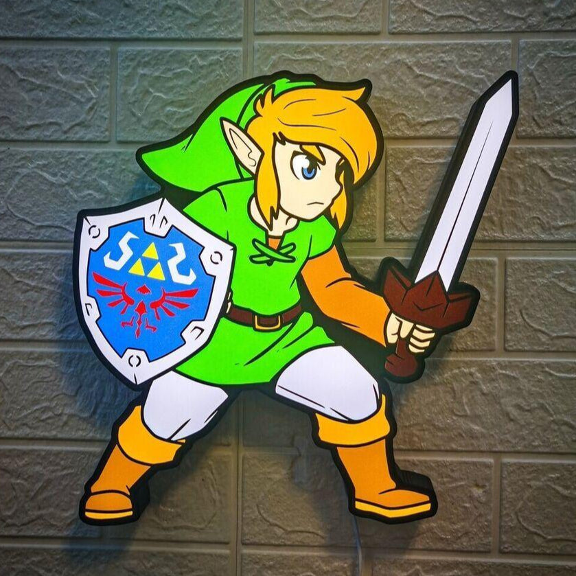 Link Led Sign The Legend of Zelda Link LED Sign 3D Lightbox Add some epic adventure ...
