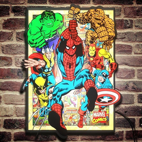 Vintage Marvel Comics Avengers LED Light Box Light up your space with ...