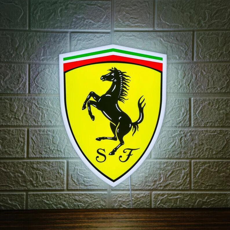 Ferrari Badge LED Lamp Perfect for Car Enthusiasts and Collectors ...