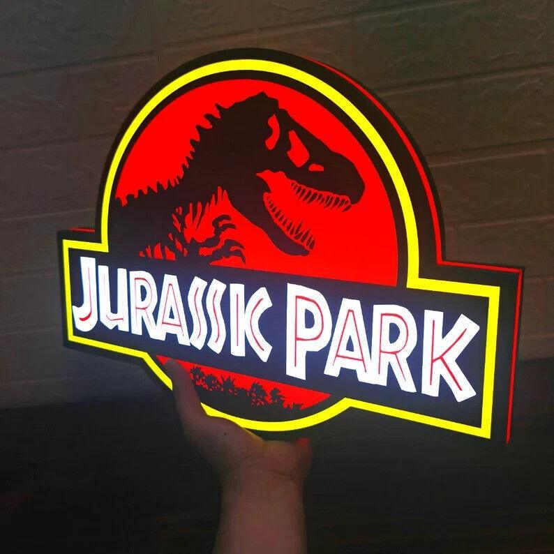 Jurassic Park The Lost World Sign LED Light Box 3D Printed Fully