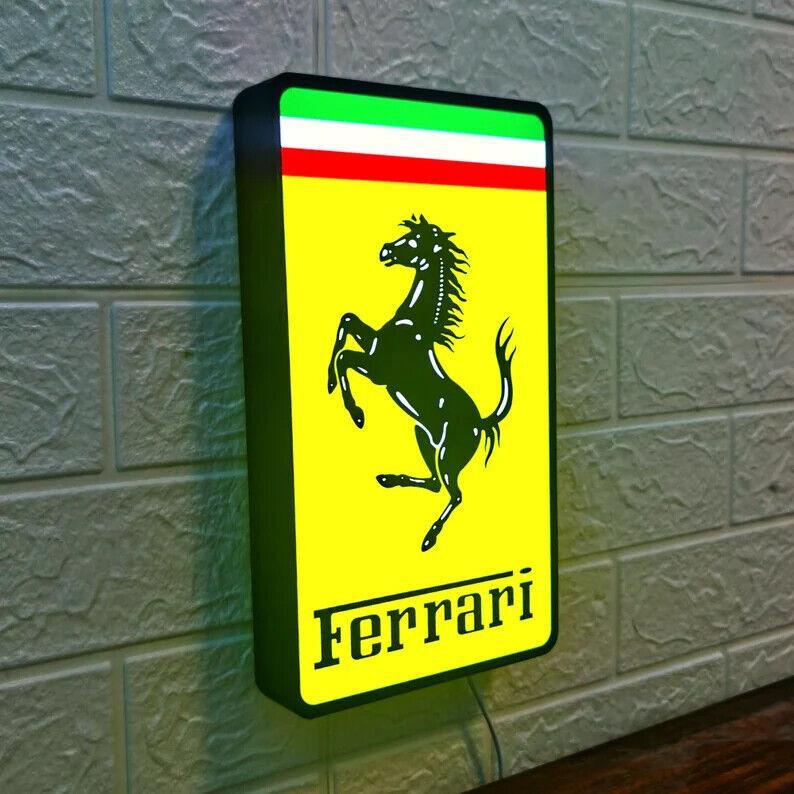 Ferrari Badge LED Lamp Perfect for Car Enthusiasts and Collectors ...