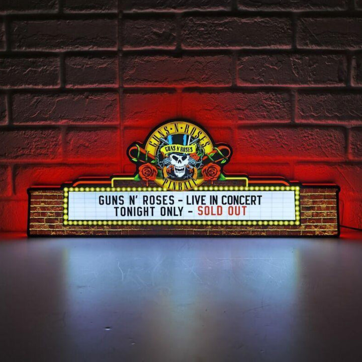 Guns Roses Pinball Topper LED Lightbox Lightbox Rock Your Game