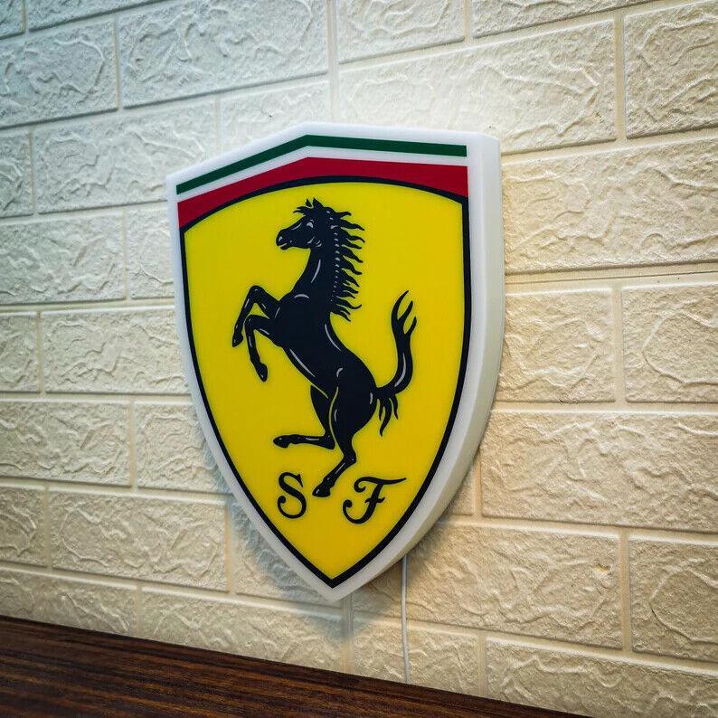 Ferrari Badge LED Lamp Perfect for Car Enthusiasts and Collectors ...