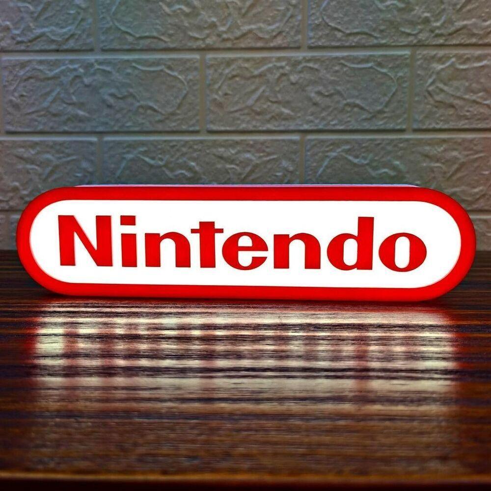Classic Nintendo Logo LED Light box 3D printed USB powered dimmable - FYLZGO Signs