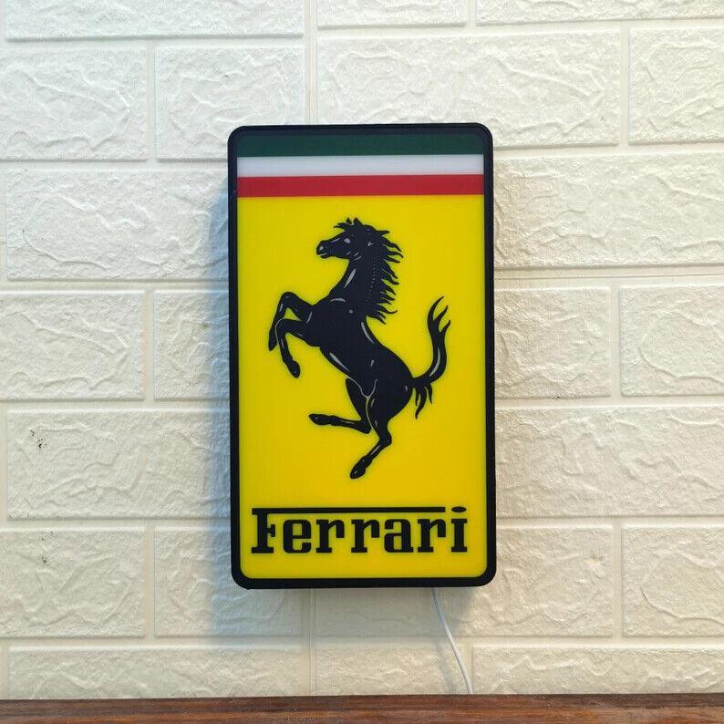 Ferrari Badge LED Lamp Perfect for Car Enthusiasts and Collectors ...