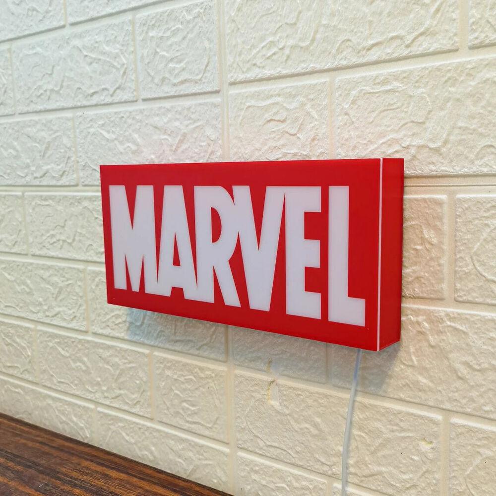 Marvel Led Sign Marvel Logo LED Sign Marvel gifts for men Superhero bedroom decor Man ...