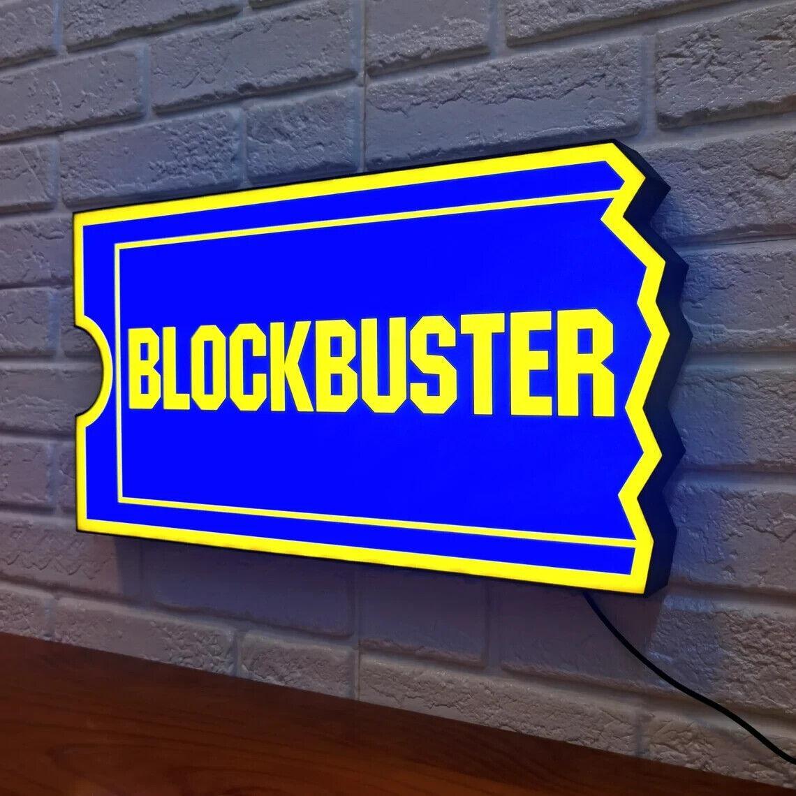 Blockbuster Led Sign Blockbuster LED Light Box Customizable Text Fully Dimmable & Powered b ...