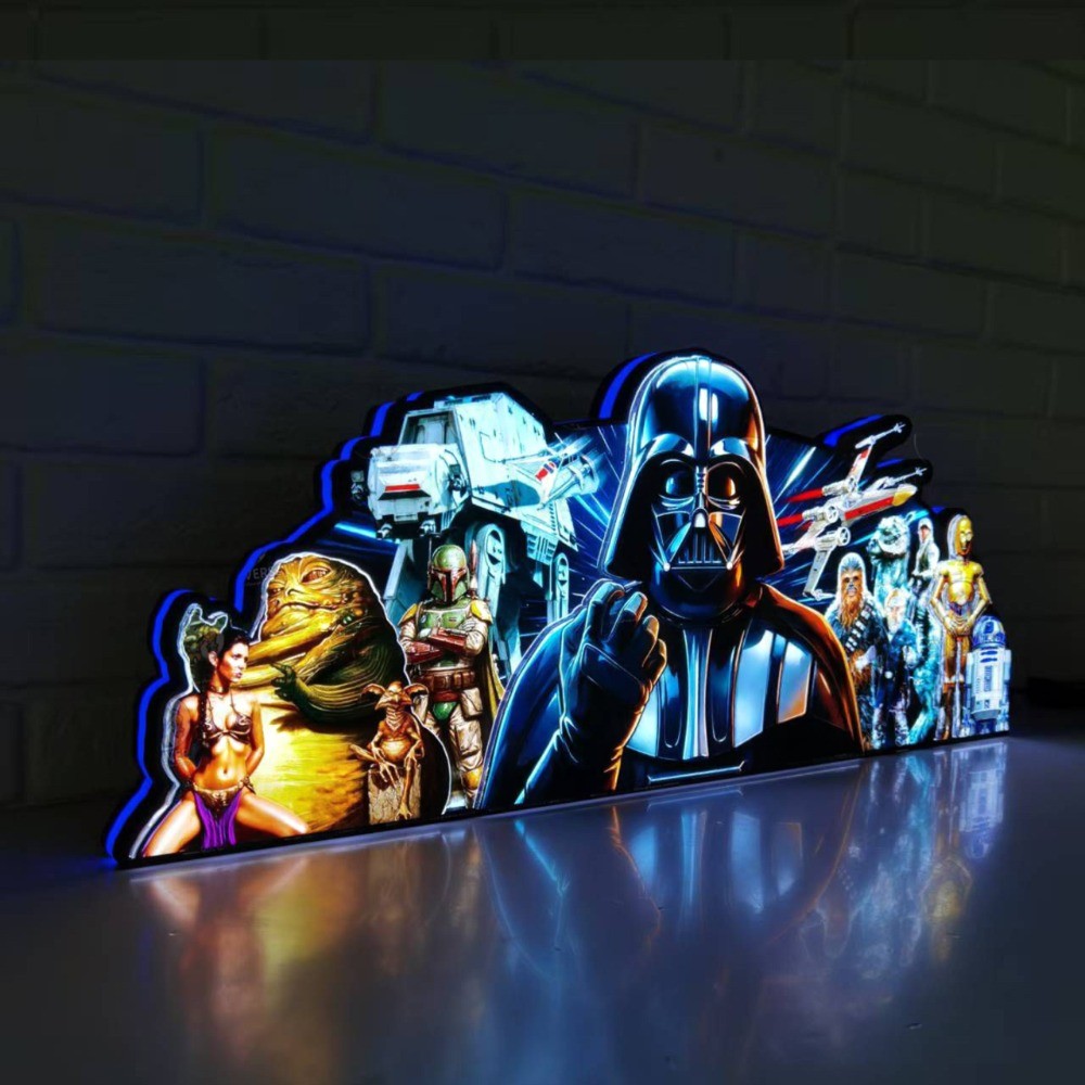 Star Wars 3D Printed Pinball Topper Acrylic LED Lightbox for Pinball Machine