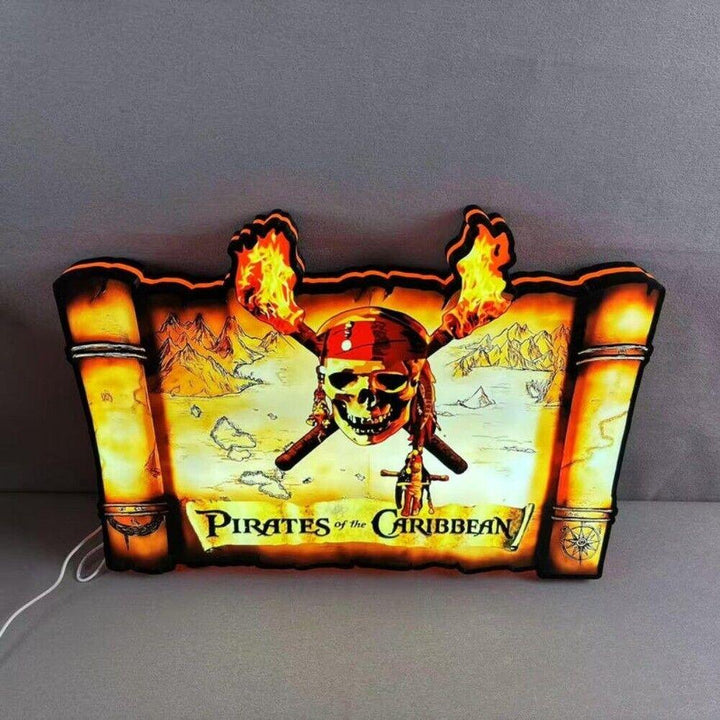 Pirates of the Caribbean Pinball Topper for JJP, Legendary Pirate Adventure LED Pinball Topper USD Printed Logo LED Lightbox