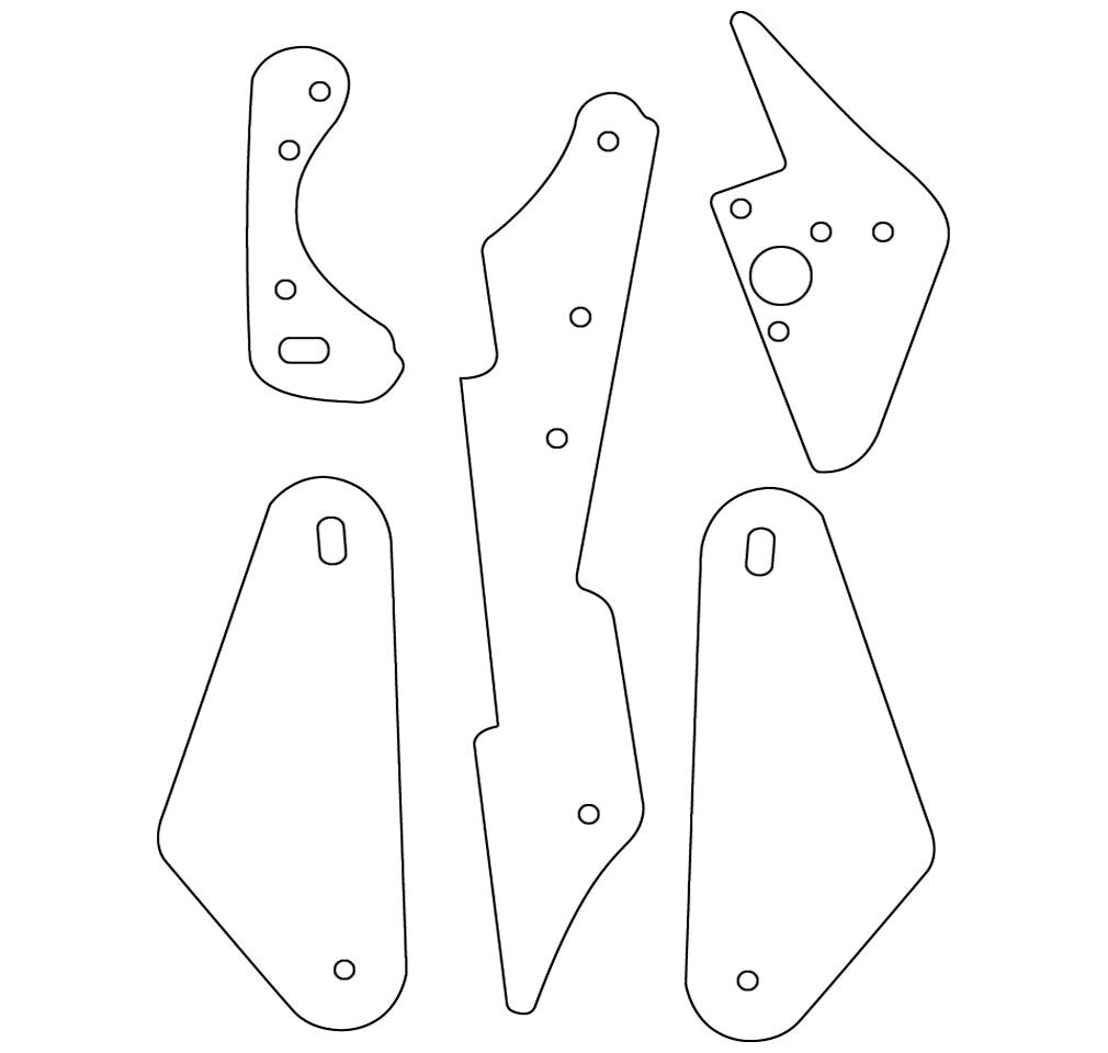 COLORED Plastics for Williams - Black Knight 2000 Pinball Machine