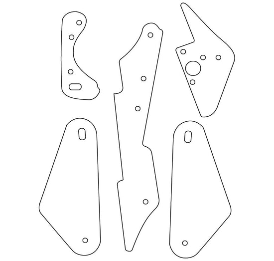 COLORED Plastics for Williams - Black Knight 2000 Pinball Machine