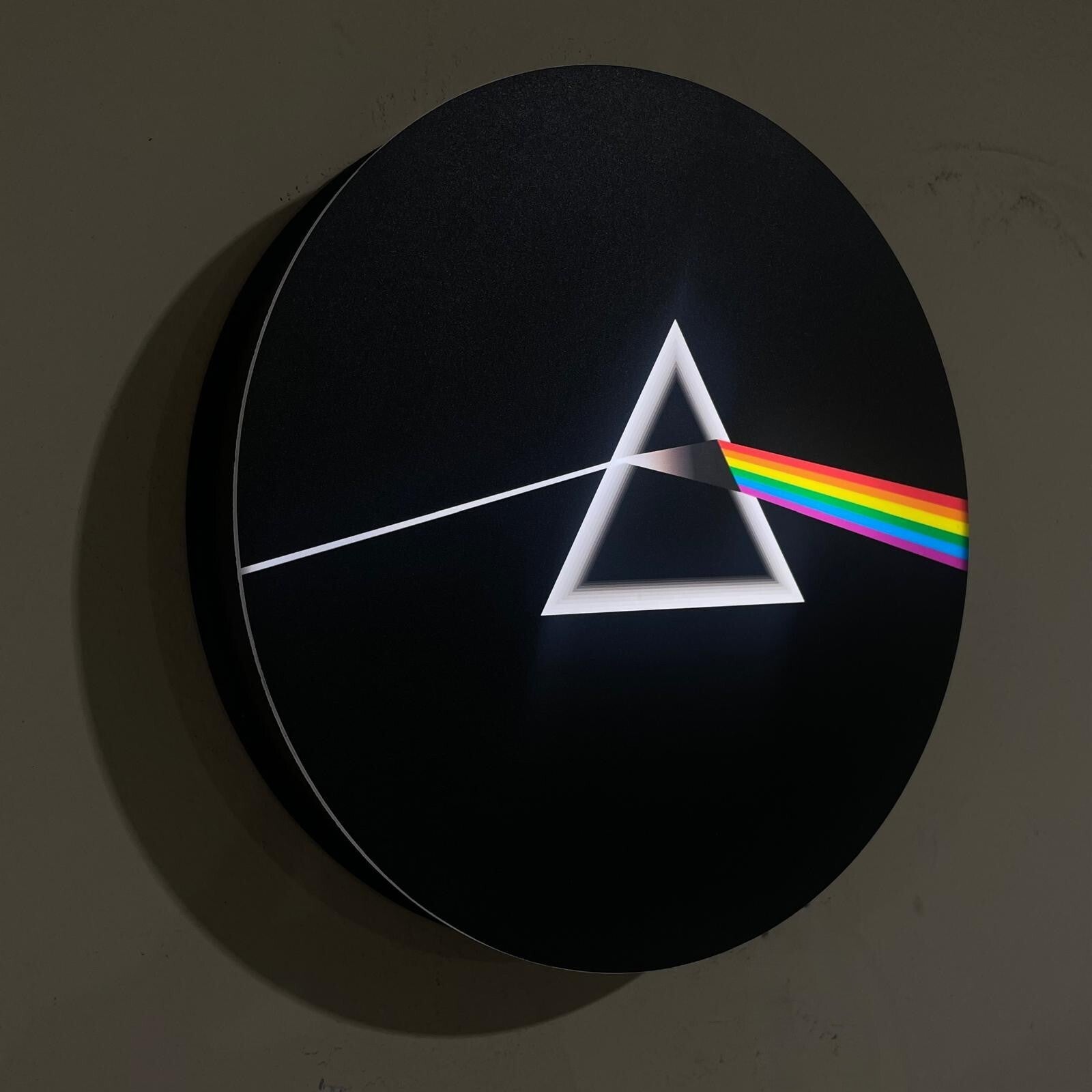 Pink Floyd The Dark Side of the Moon Light Sign with USB Pow. Dimmable Wall Dec