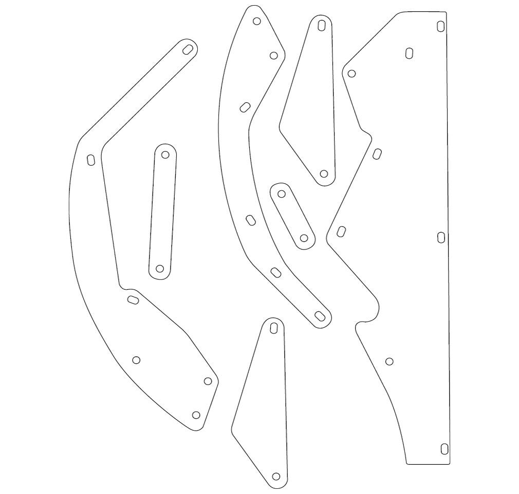 Plastics Protectors for Stern - Seawitch Pinball Machine