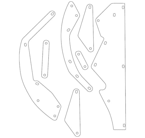 Plastics Protectors for Stern - Seawitch Pinball Machine