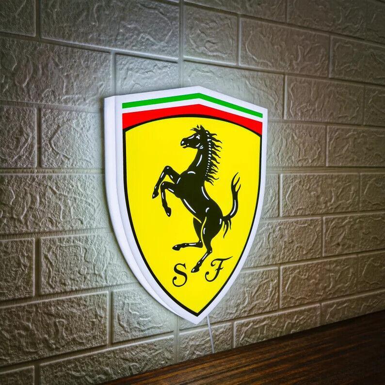 Ferrari Badge LED Lamp Perfect for Car Enthusiasts and Collectors ...