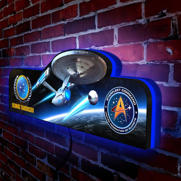 Star Trek TNG LED Lightbox Acrylic 3D Printed Pinball Topper Arcade Decor