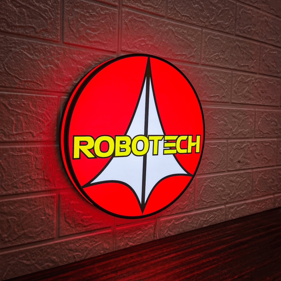 Robotech Logo LED Light box Cool 3D Print Lightbox Illuminate your spa ...