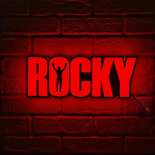 Rocky Balboa Sign LED Lightbox Wall Art Rocky Balboa Decor, Crossfit D ...
