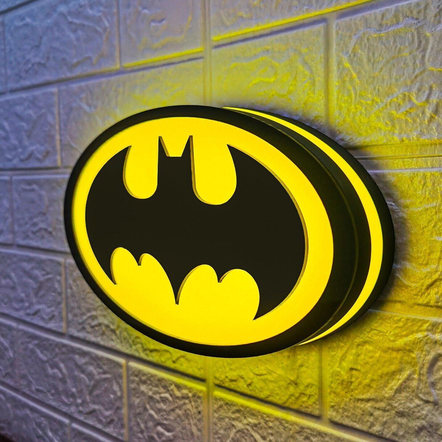 Batman Logo LED Lightbox Fully Dimmable & USB Powered – FYLZGO Signs