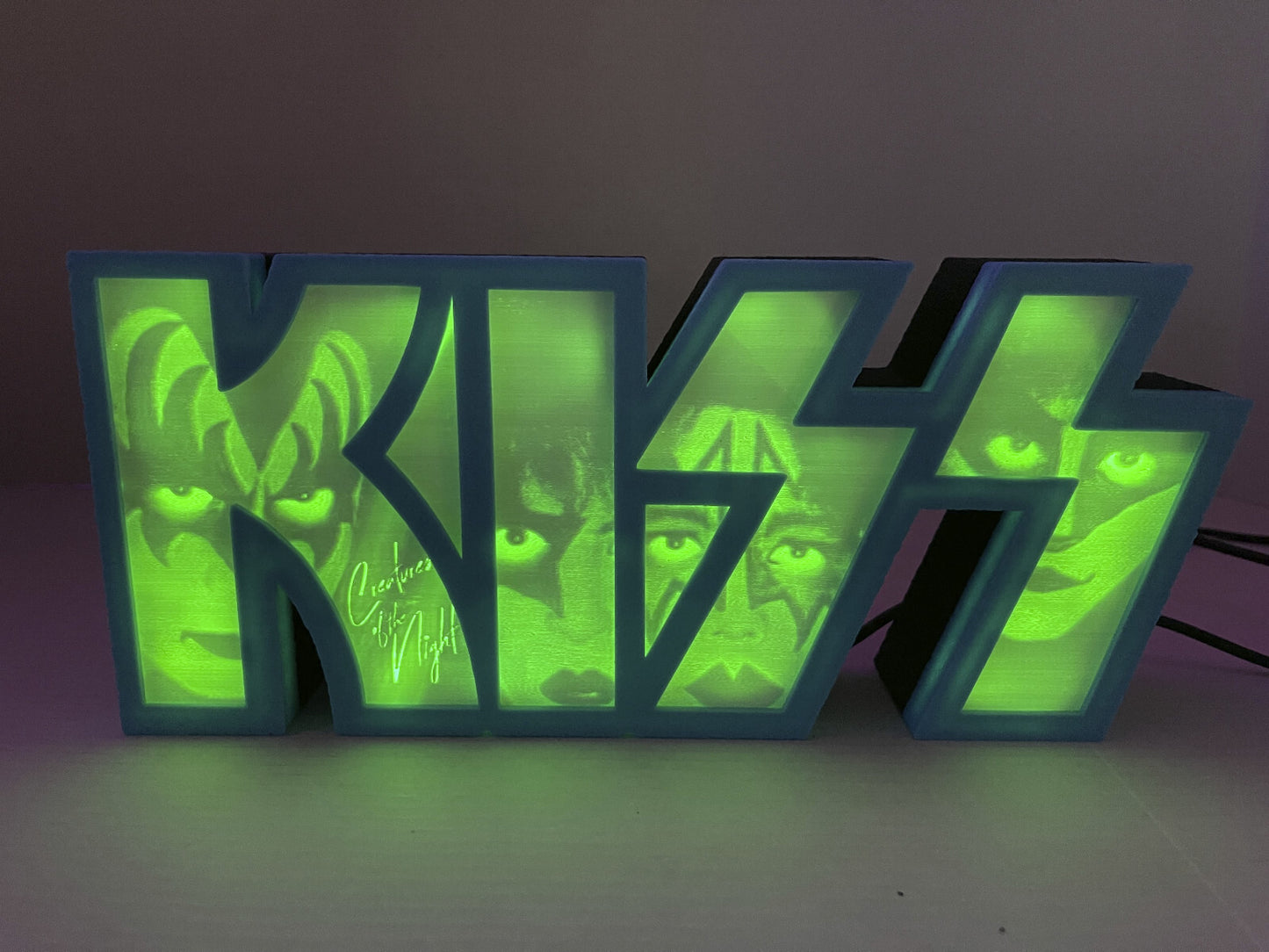KISS Light box, Creatures of the Night with LED colored lights and sound sensor