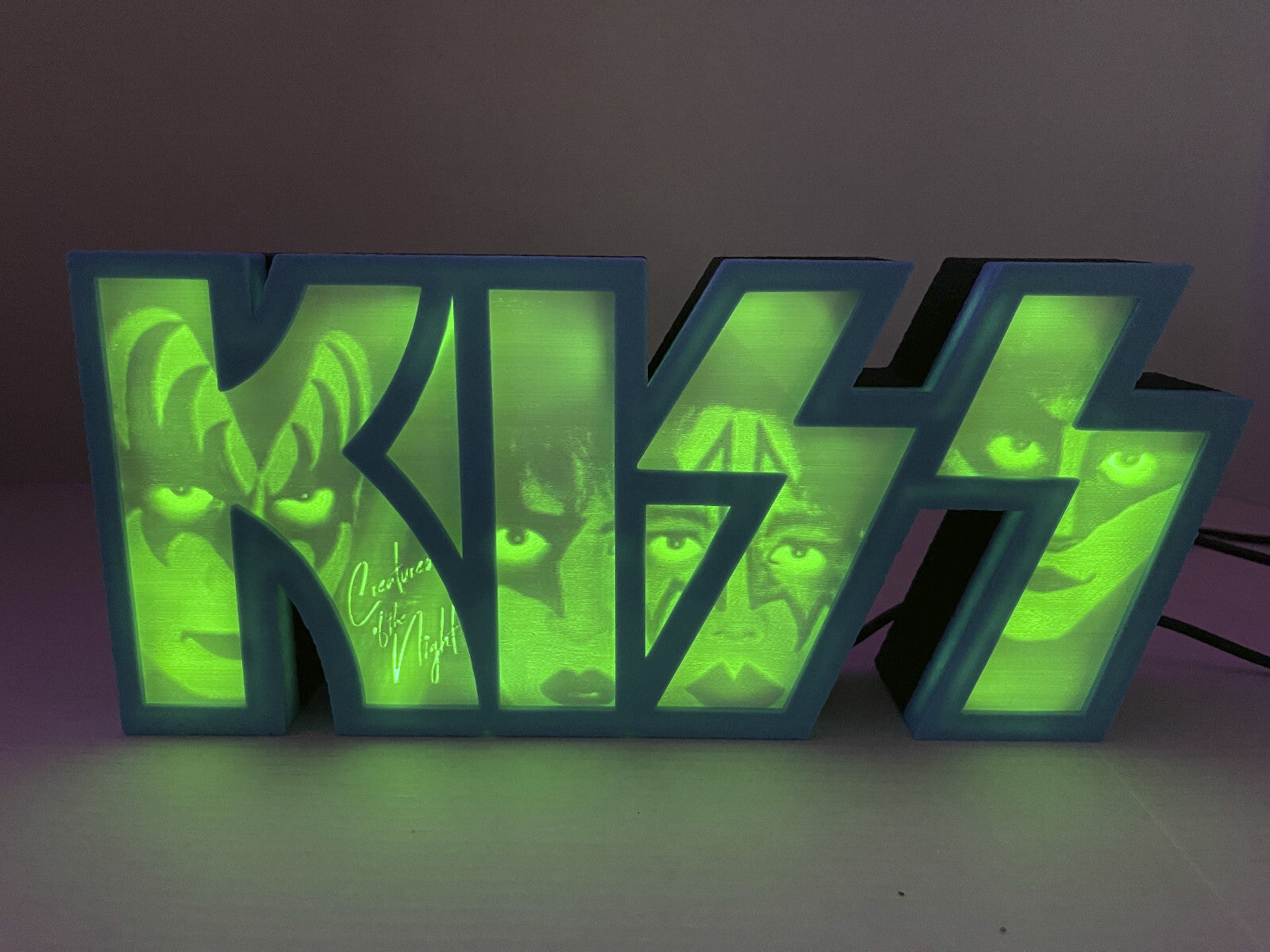 KISS Light box, Creatures of the Night with LED colored lights and sound sensor