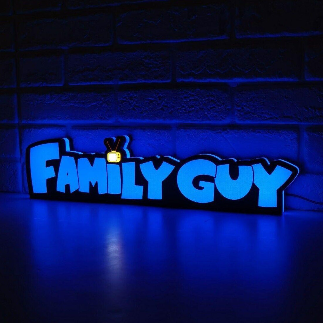 Family Guy Logo LED Lightbox Quirky Comedy Dimmable & Powered by USB - FYLZGO Signs