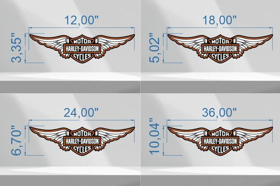 Harley Davidson Logo Led Sign Wall Light Decor with USB Pow. Dimmable Lightbox