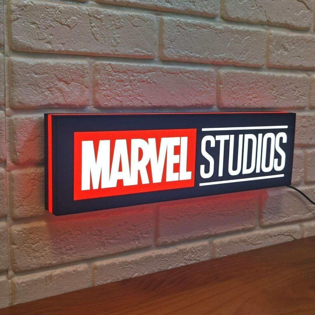 Marvel Studio Logo LED Lightbox Light Great Room Decor Man Cave Logo ...